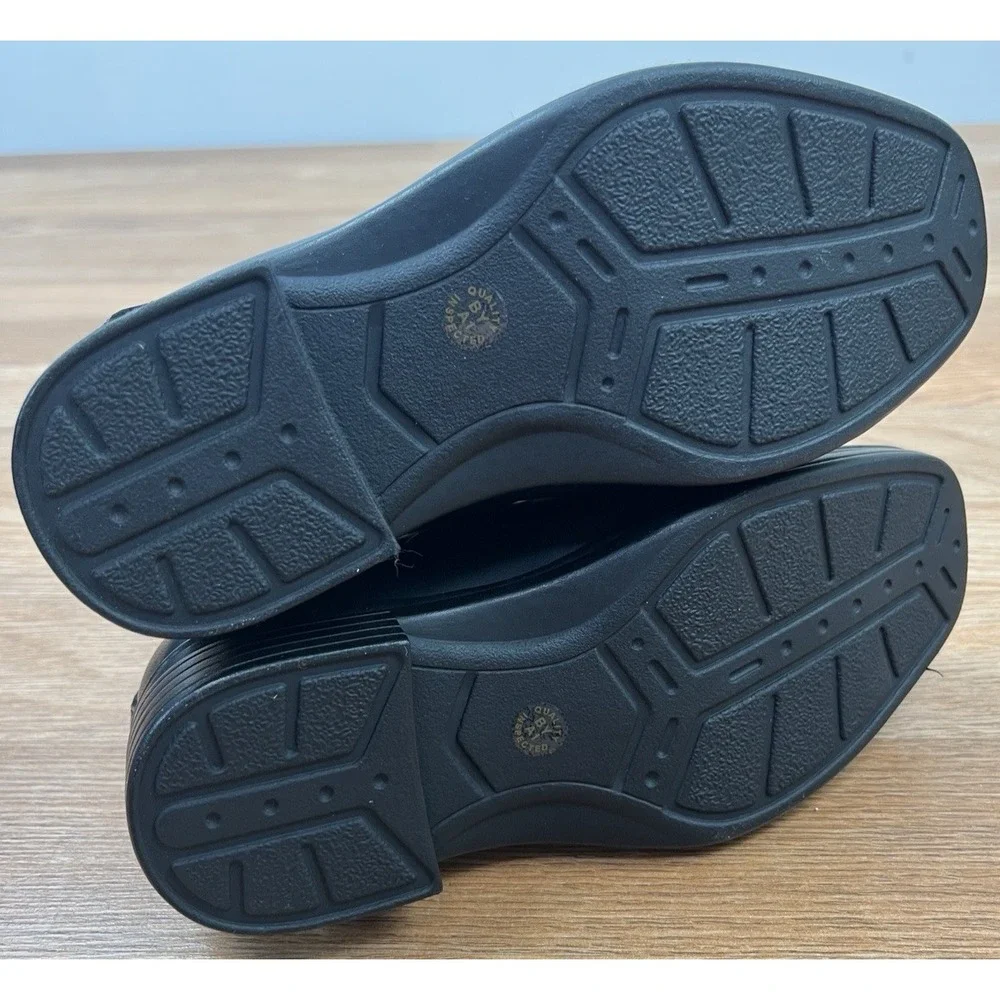Stafford Dash Jr Black Slip-on Dress Shoes Little Boys Size 11 NEW